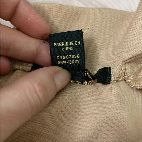 Revamped Tan Choker Keyhole Crop Top Size Medium - Picture 5 of 5